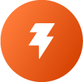 bazing lightning bolt icon