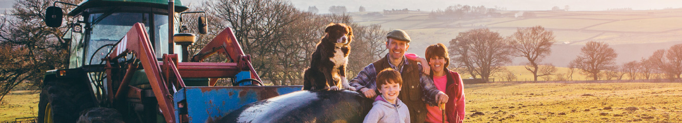 farm family in field